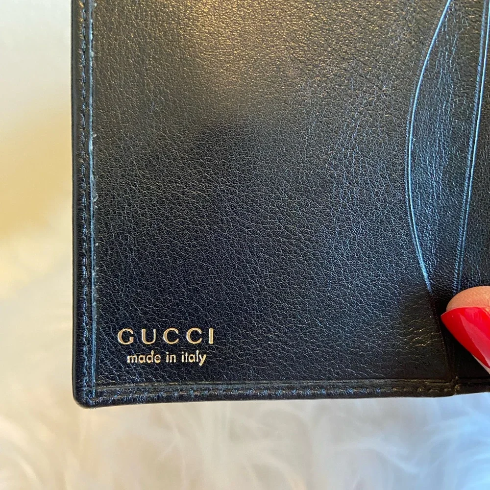Gucci Black Leather Wallet w/Bamboo Accent - Picture 5 of 13